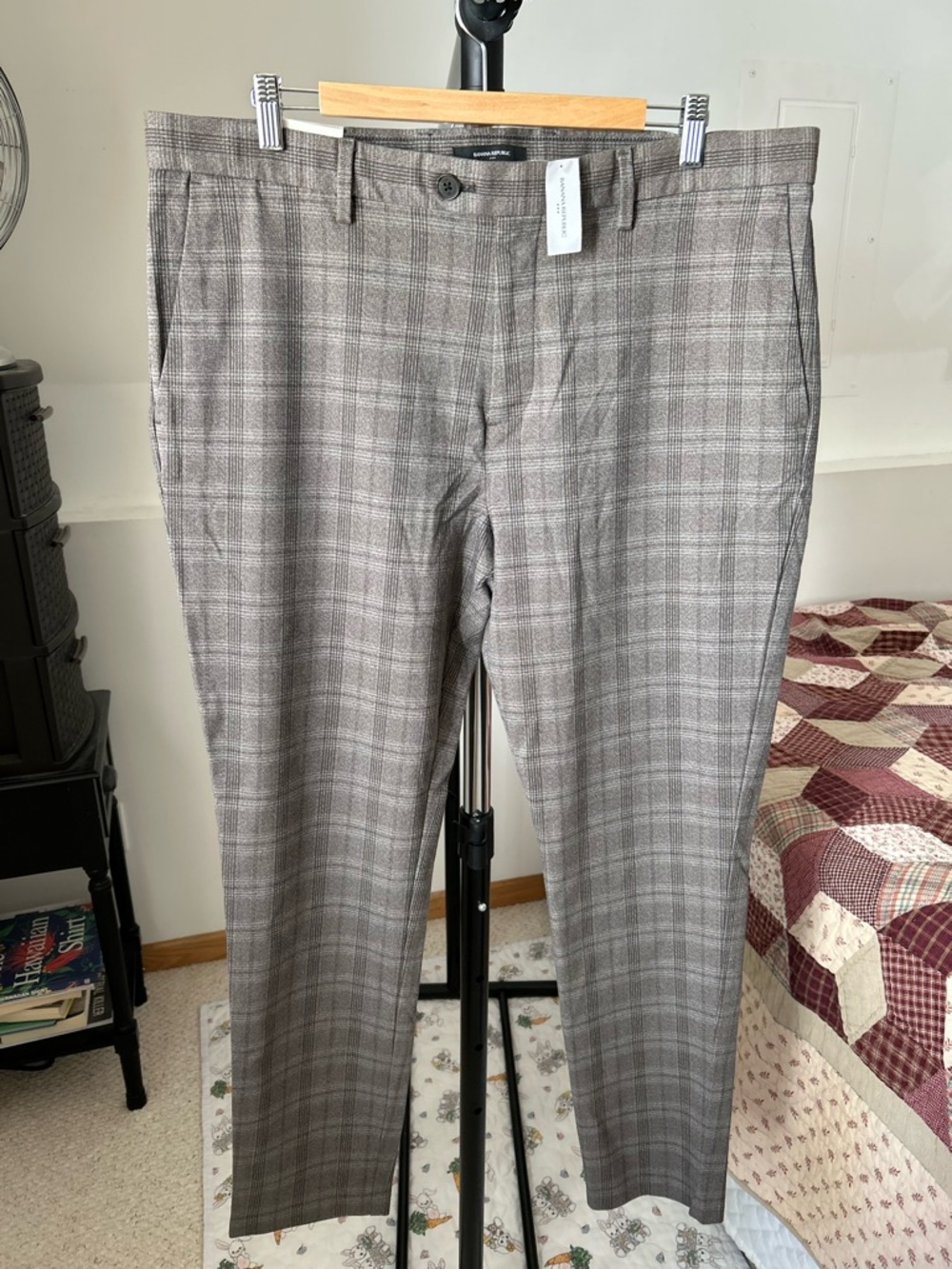 Banana Republic Grayson Slim Tapered Ankle Pant Plaid NWT Men’s 38